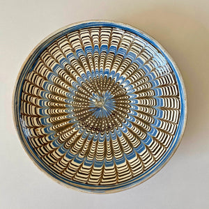 Horezu large blue plate